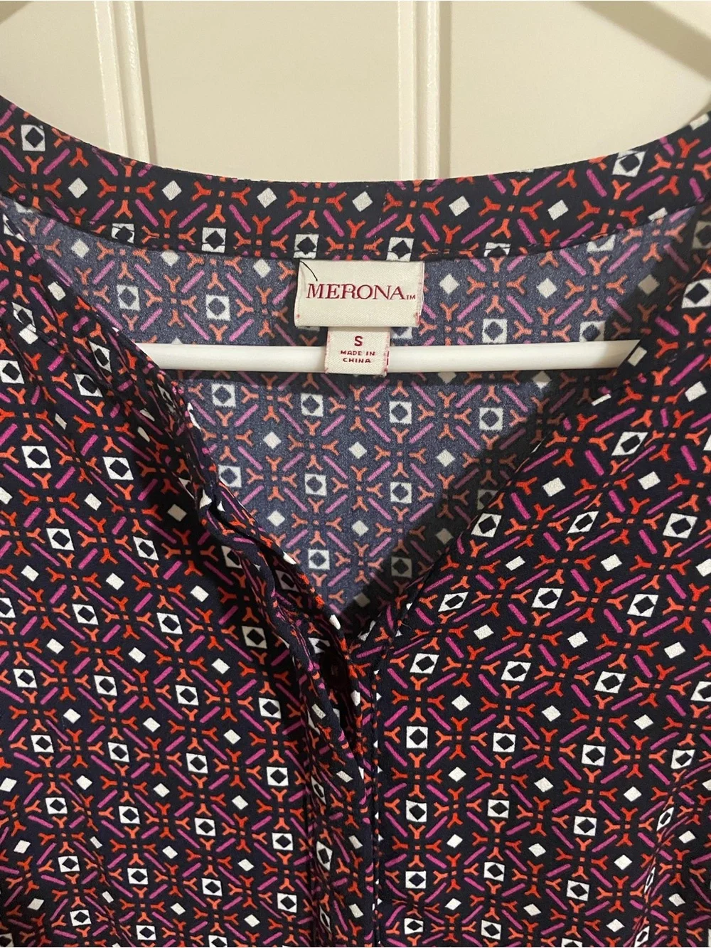 Merona Plum button down Mini Shift Dress - Picture 2 of 5